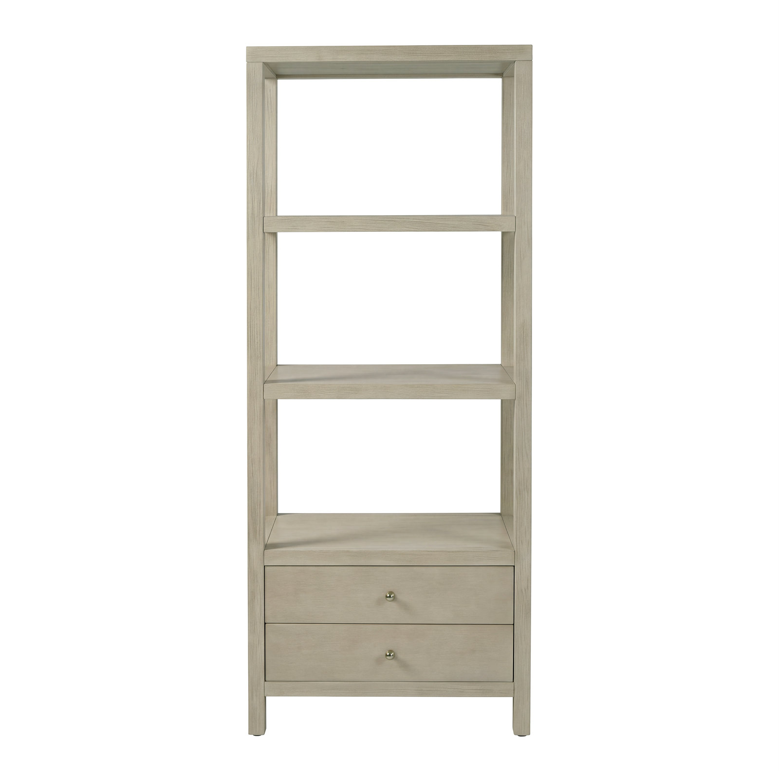 Celine 28" Acacia Bookcase, Antique Taupe