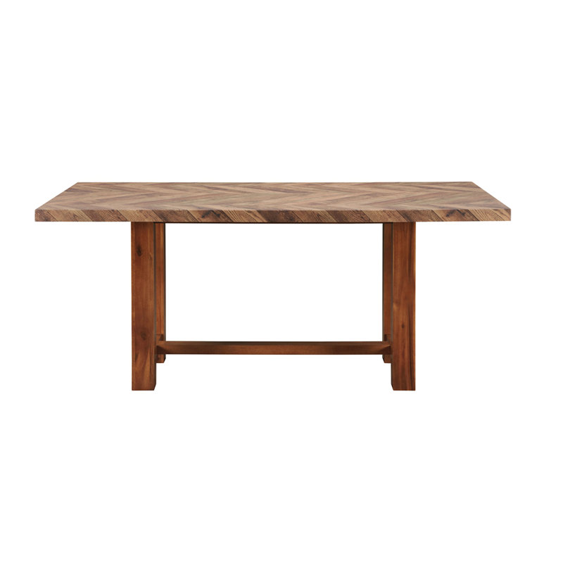Table de salle à manger de conception contemporaine à finition brune
