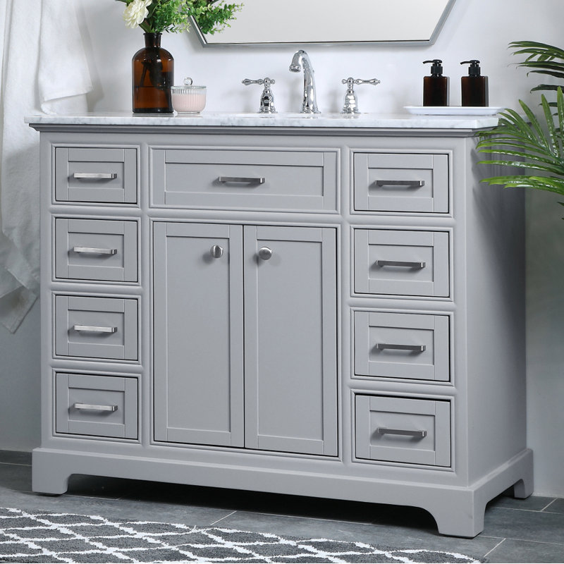 Hermes 42" Single Bathroom Vanity Set, Light Gray