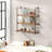 Pipe Shelves Industrial Pipe Shelving Shelves Real Wood Industrial Floating Pipe Shelves With Wood Planks 36 Inch Industrial Wall Shelves Rustic Hanging Bookshelf Farmhouse Kitchen Bar Shelving HDDFER(4 Tier,36In)