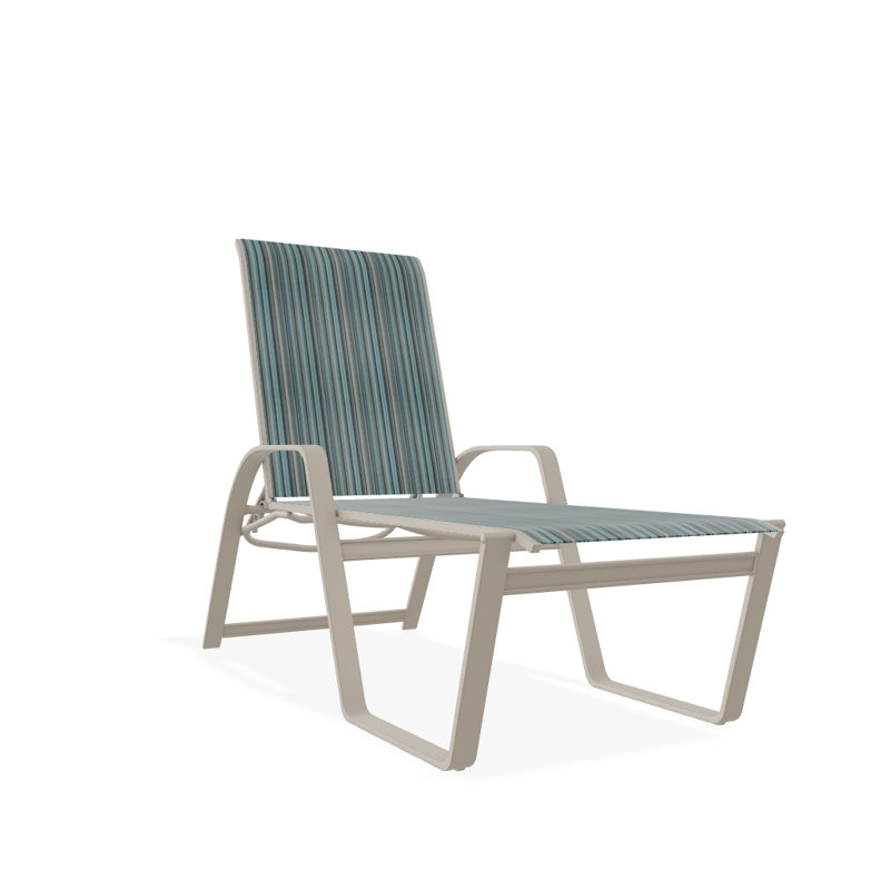 Chaise longue inclinable Holna, Vignoble, Gris chaleureux texturé