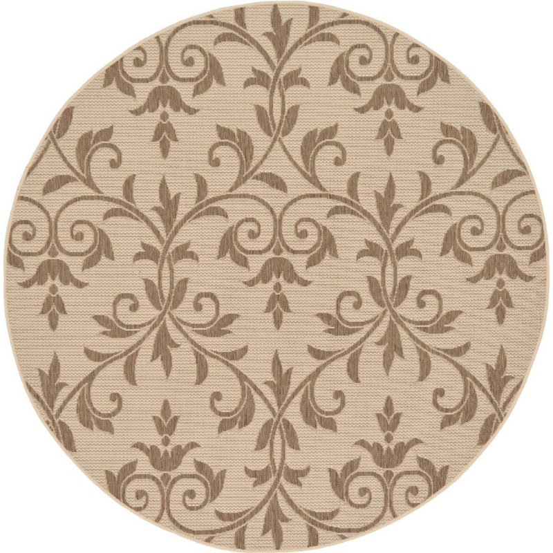 Couleur du parchemin pour tapis d'extérieur, Rond 6 pi