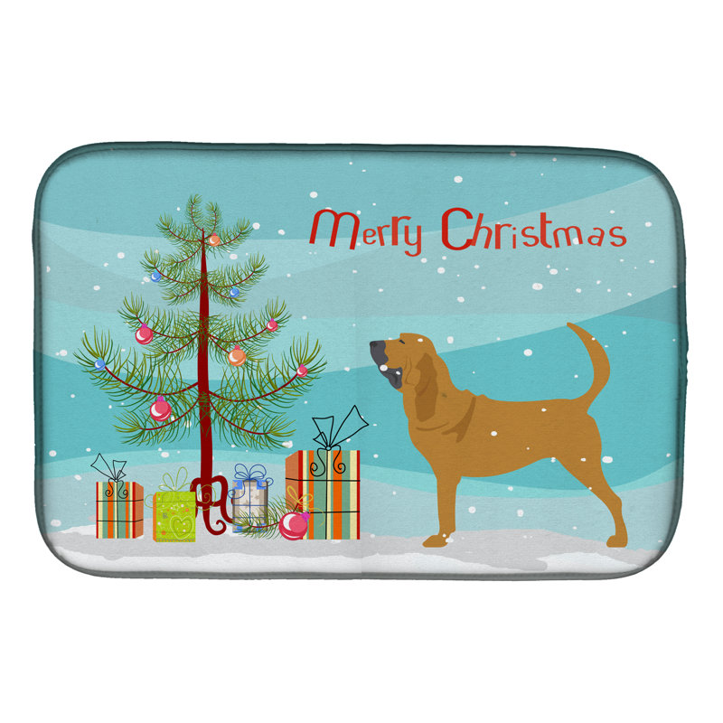 Tapis de séchage pour arbre de noël bloodhound merry