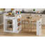 Armoire décorative, console d'îlot extensible avec tiroirs, armoire à deux portes et tablettes ouvertes-296999407