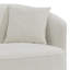 Causeuse Sandar de 64 po, 2 coussins décoratifs, forme de tonneau, chenille beige doux