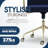 Elle Decor Giselle Modern Home Office Desk Chair with Gold Arms and Base-36124652