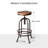 Jazavier Swivel Adjustable Height Counter Stool with Metal Frame-1020051978