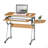 Compact Computer Desk With Side Shelf And Keyboard Panel