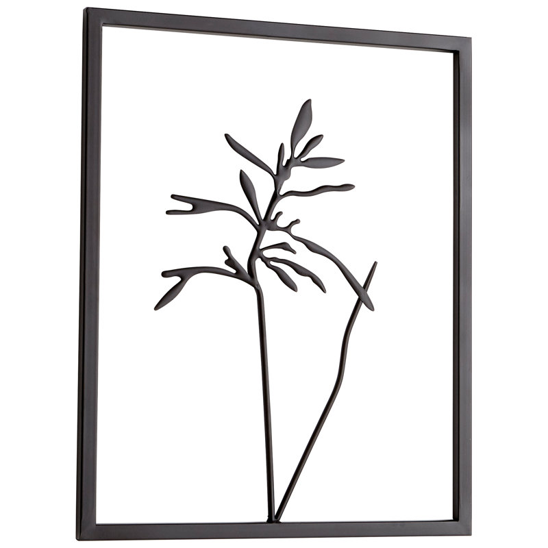 Graphite Iron Branch Silhouette Wall Decor, 16 x 20 Inches