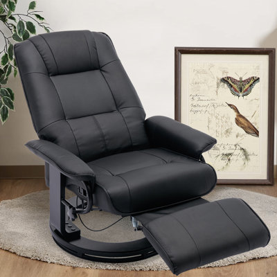 Fauteuil inclinable pivotant en similicuir de 31 po de largeur