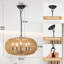 Luminaire suspendu 7,9 po, rotin, brun