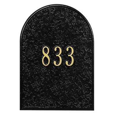 Capitol mailbox door panel - Black/Gold