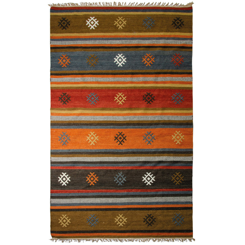 Strozier Striped Hand Woven Area Rug, Rectangle 150 x 240cm