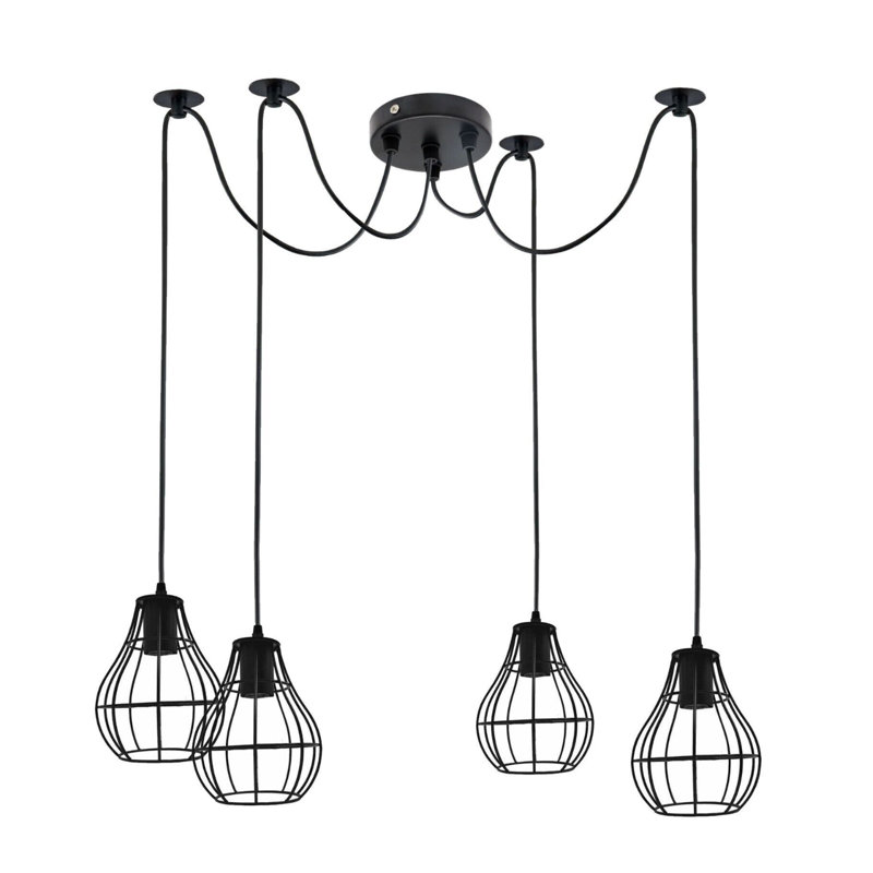 Adwell 5 - Light Black Cluster Pendant