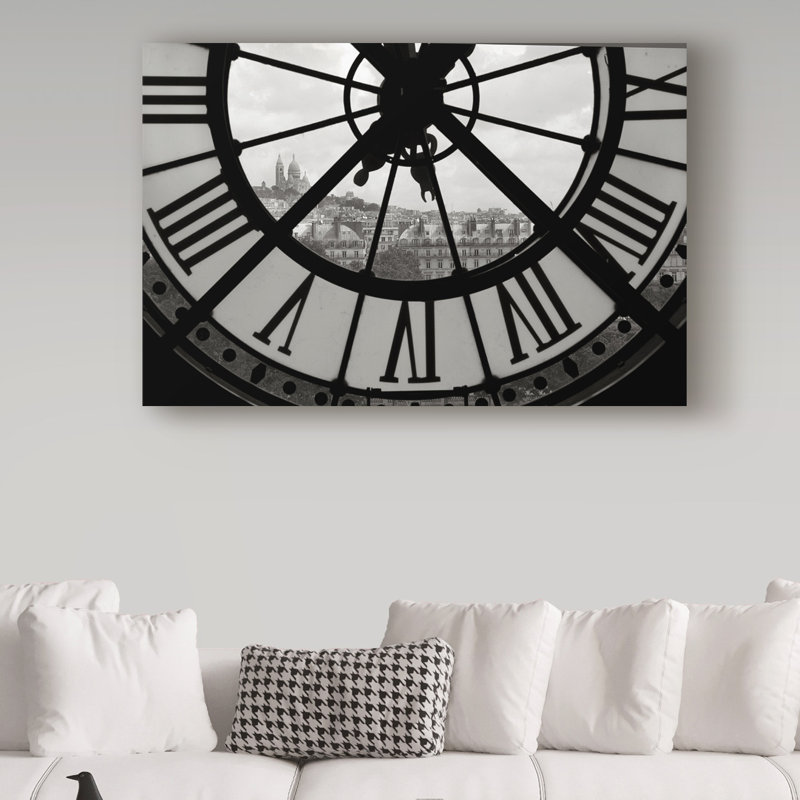 Avisha, «Grande horloge», reproduction de photo sur toile tendue, H 30 po x l 47 po