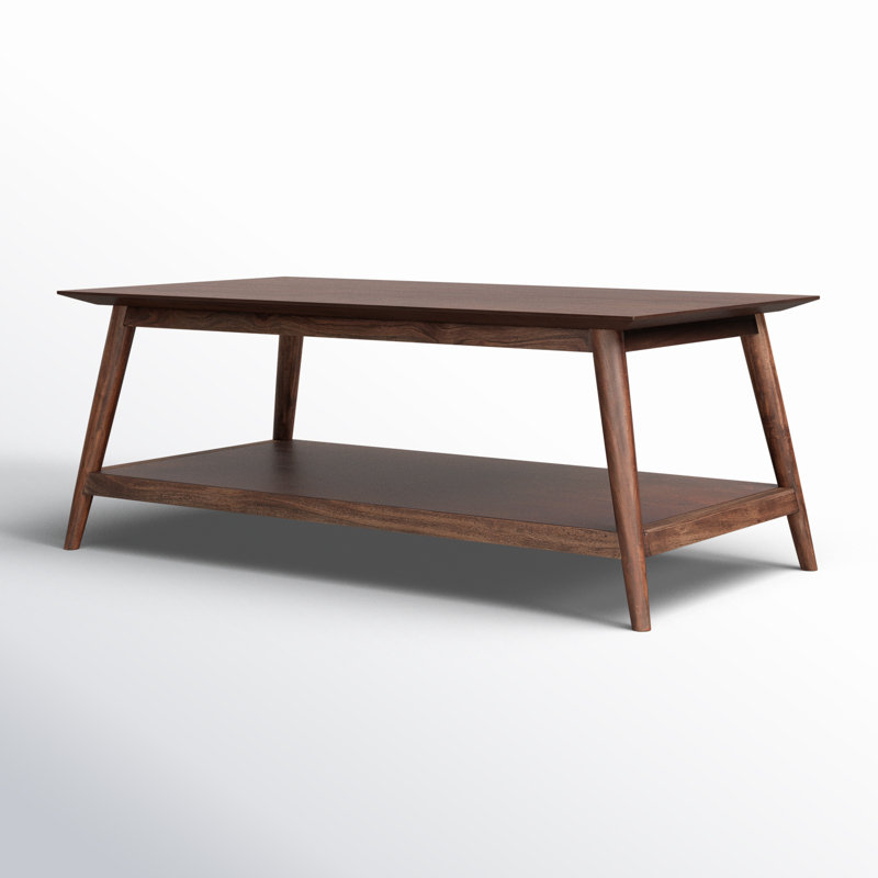 Table basse en acacia massif Offerman, Noyer
