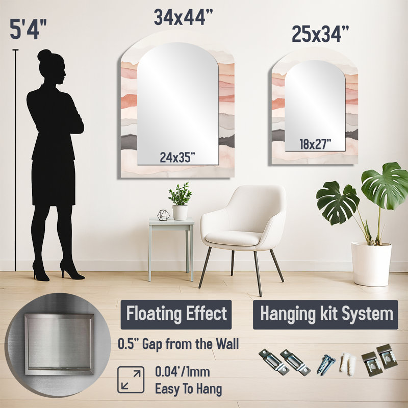 Miroir mural Minimalist, 34" x 25"