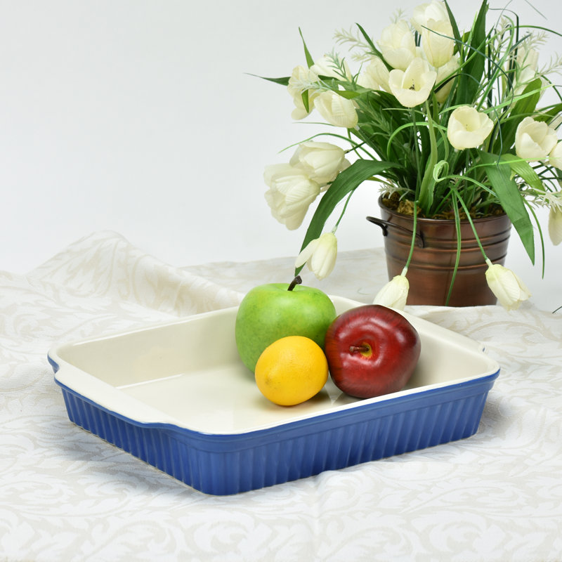 Omniware Simsbury Rectangular Baker, Blue