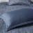 Navy King Comforter - 7 Piece Printed Seersucker, , Warm Decor Seersucker Navy, Microfiber Solid Back, Pillow