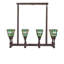 36" Long Prairie Wheat 8 Light Oblong Chandelier