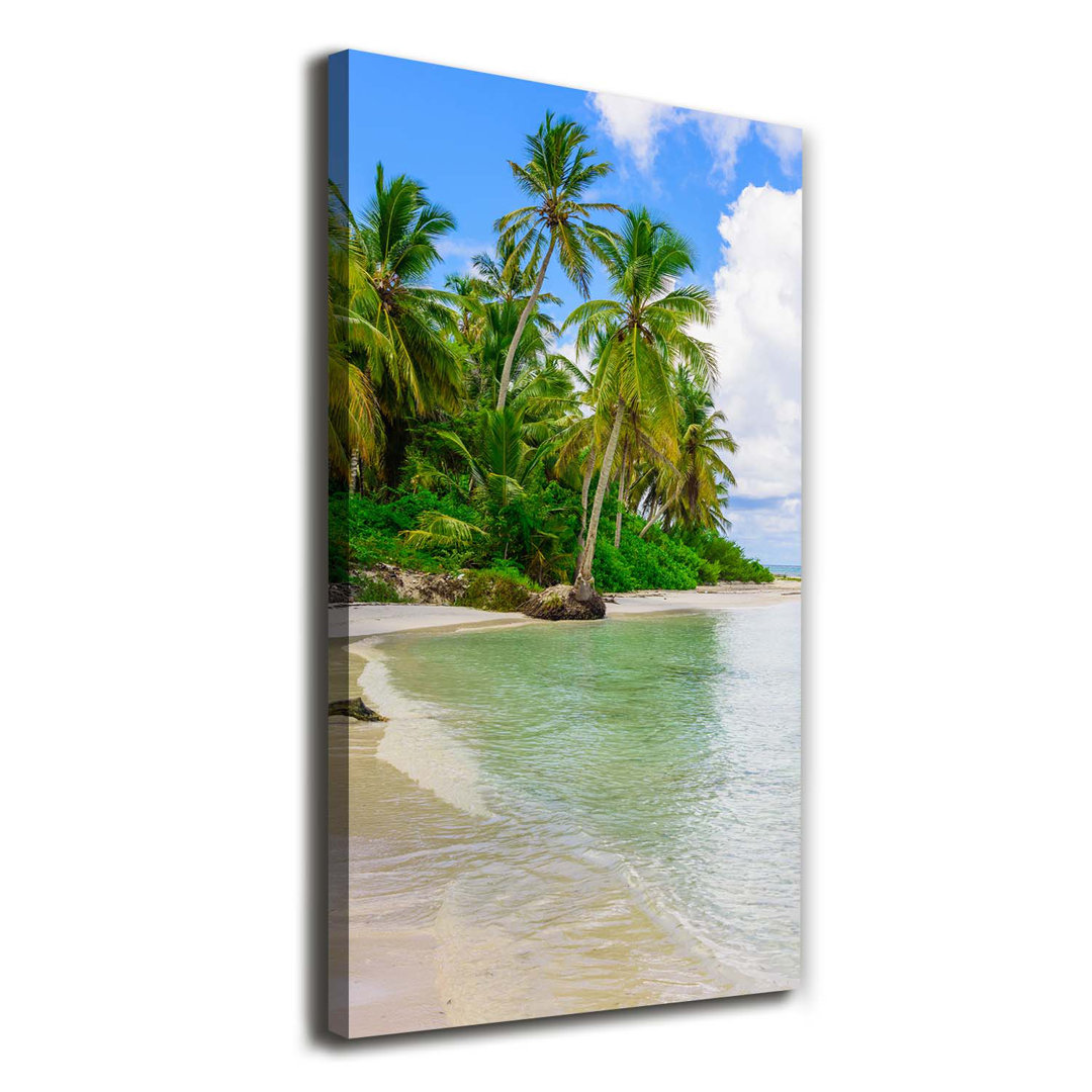 Kunstdruck Tropical Beach auf Leinwand