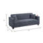 Canapé-lit Lucy avec ports USB, 2 coussins, velours côtelé gris, porte-gobelets-117559281
