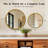 Metal Frame Beaded Decorative Round Wall Mirror-222715118-222715117