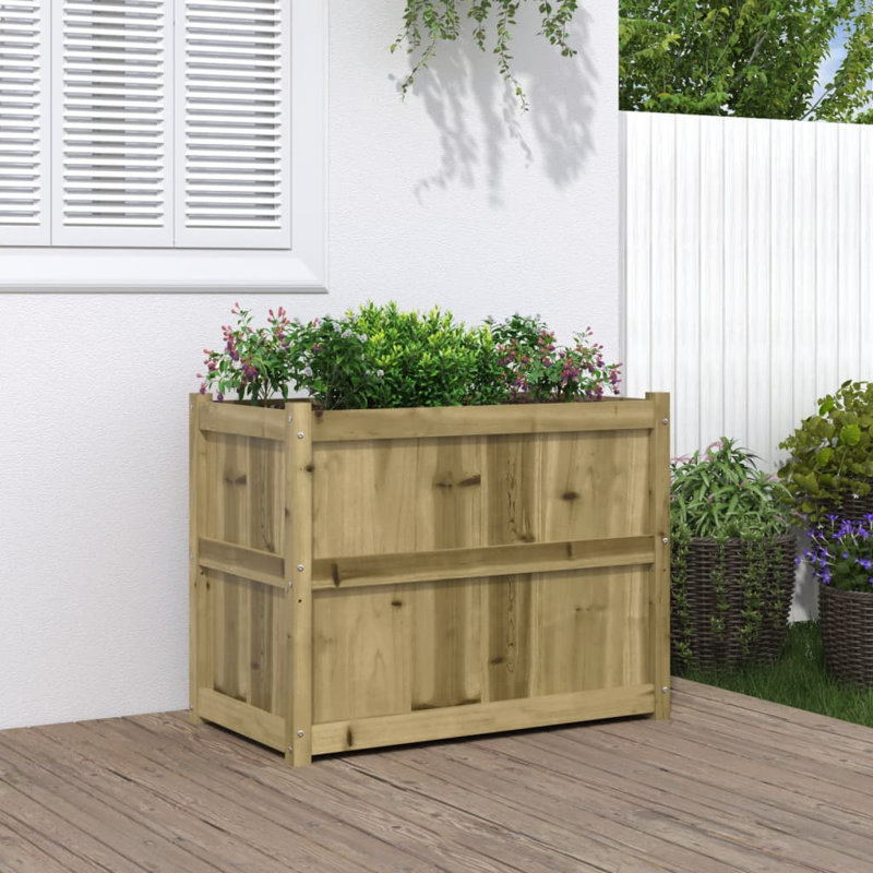 Pin en bois imprégné 35,4 po x 19,7 po x 27,6 po Latitude Run®, Brun