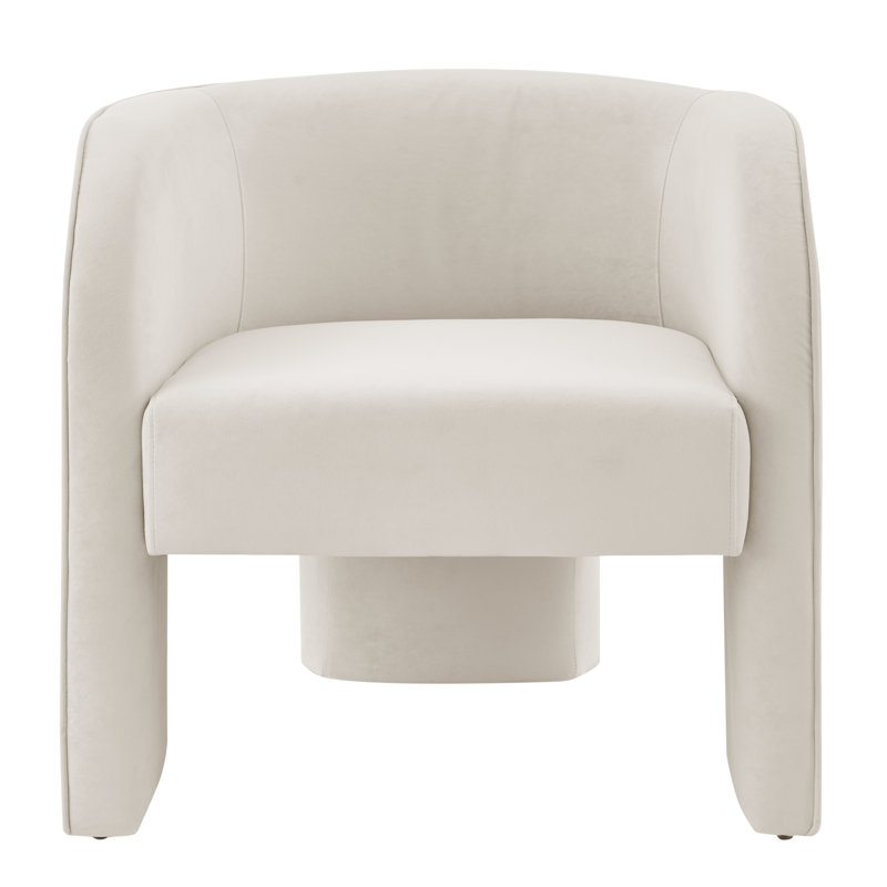 Zamiere 28Cm Wide Armchair, Dainty Cream Velvet