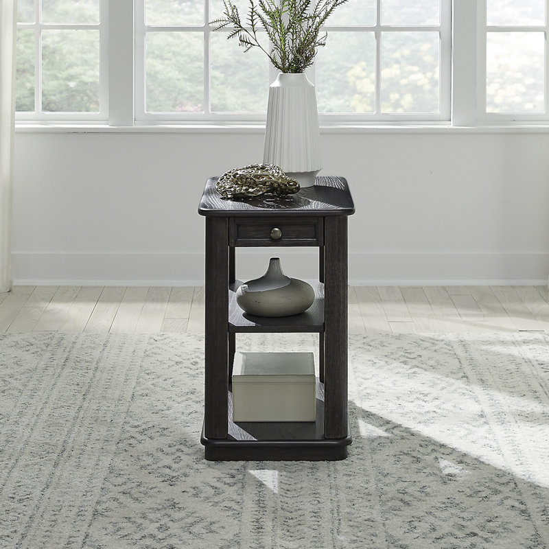 Armatou Chair Side Table w/ Shelves