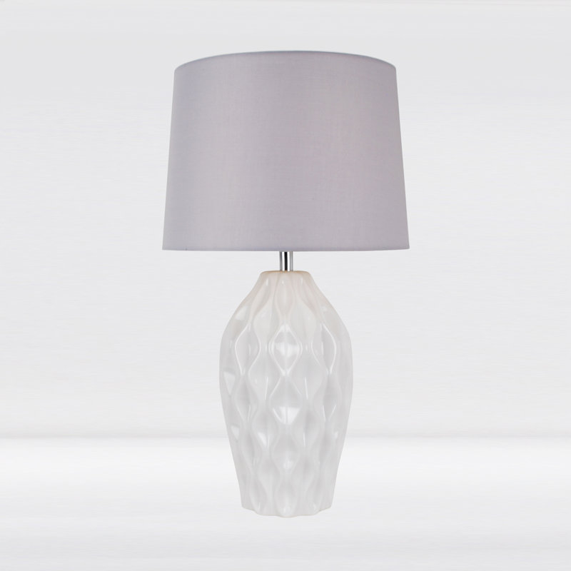 Ralphio Ceramic Table Lamp, Grey