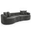 4 places courbées, design minimaliste, coussins moelleux, sièges gris foncé faciles à nettoyer, fermeture à glissière lisse dissimulée, maison-317102196-317102187
