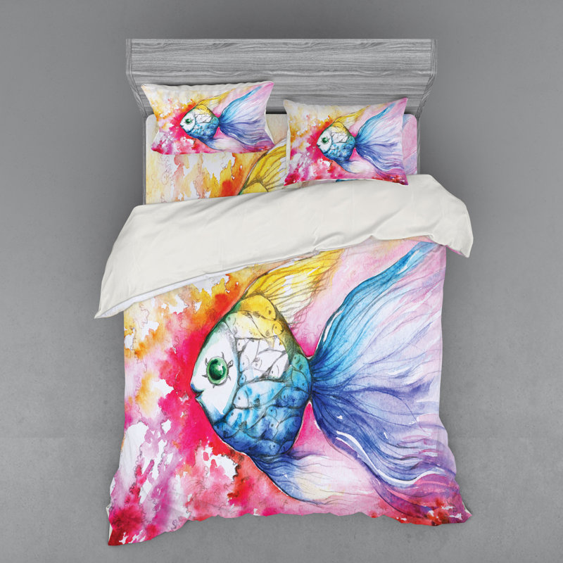 Coastal Polyester Duvet Cover, Queen Duvet Cover + 3 Additional Pieces