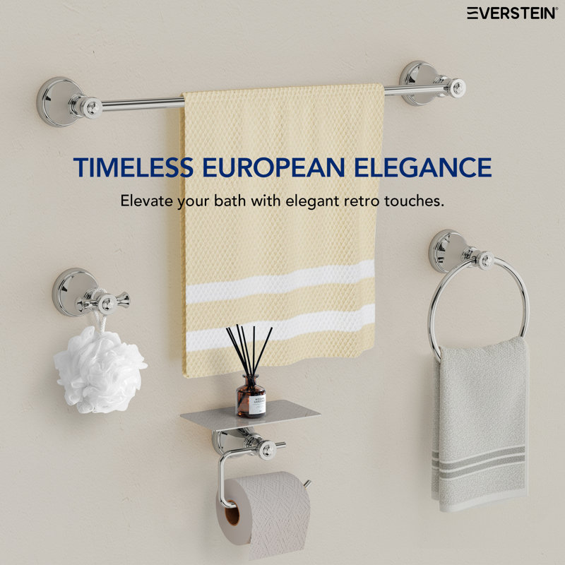 4-Piece Bathroom Hardware Set, Chrome