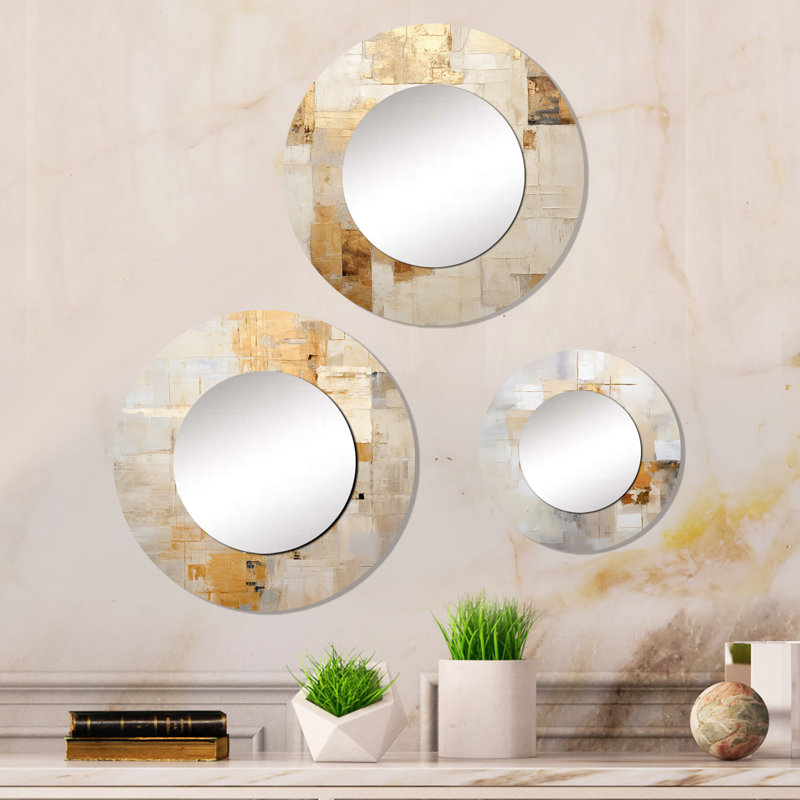 Devaeh Metal Round Mirror