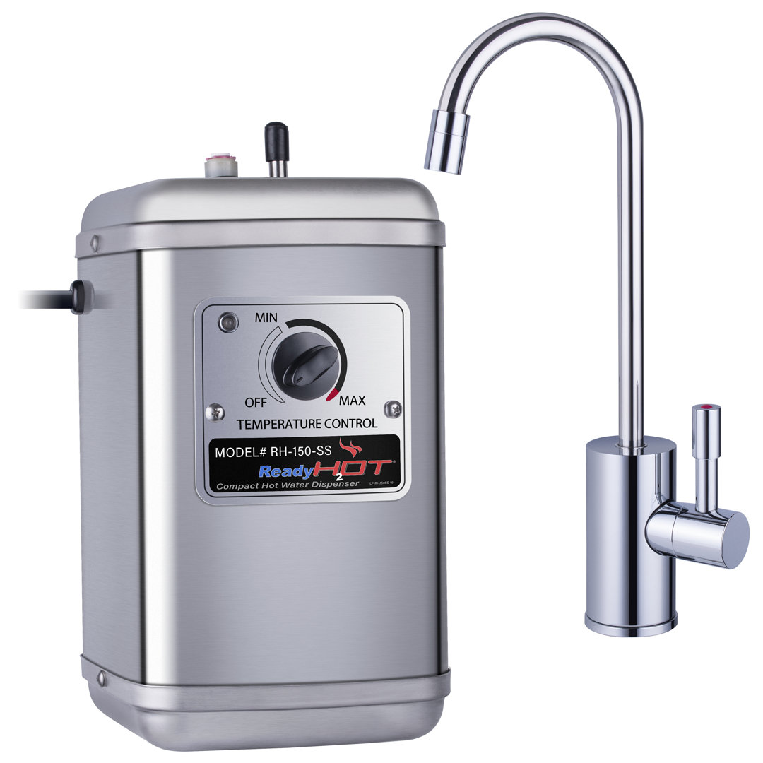RH150 Instant Hot Water Dispenser System, Single-Handle Faucet with Under Sink Compact Tank Ready Hot 