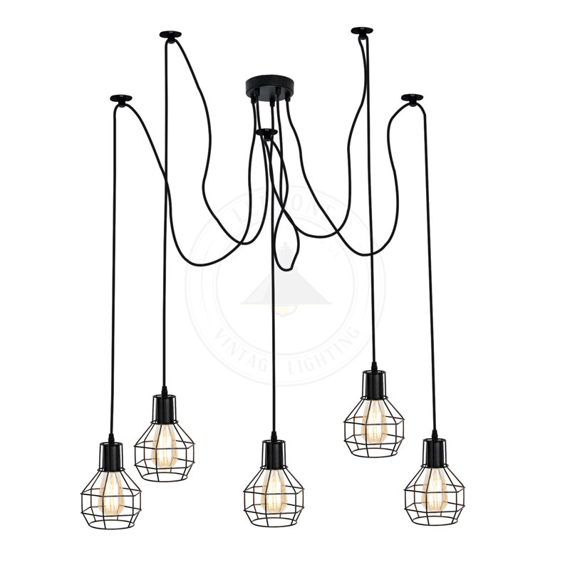 Casperson 5 - Light Cluster Pendant, Black, Yes