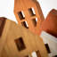 Block House Figure Set Of 6, Christmas Décor; Multicolored