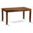 6 Piece Dining Table Set Contains a Rectangle Kitchen Table and 4 Dahlia Linen Fabric Parson Chairs with a Bench, Mahogany-1008641063-1008641062-960256031