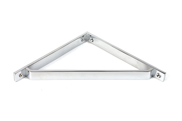 Barton Shelf Bracket, Polished Chrome, 20cm H x 7.9cm W x 2cm D