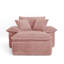 Méridienne l 49,6 po, fauteuil d'appoint modulaire rembourré de mousse avec repose-pieds-135847620