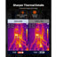 Caméra thermique, super résolution 320 x 240 TISR, caméra à imagerie thermique avec caméra visuelle 2MP, résolution infrarouge 256 x 192, taux de rafraîchissement de 25 Hz, 4 ° F à 1022 ° F, 4 modes d'image et 6 palettes de couleurs