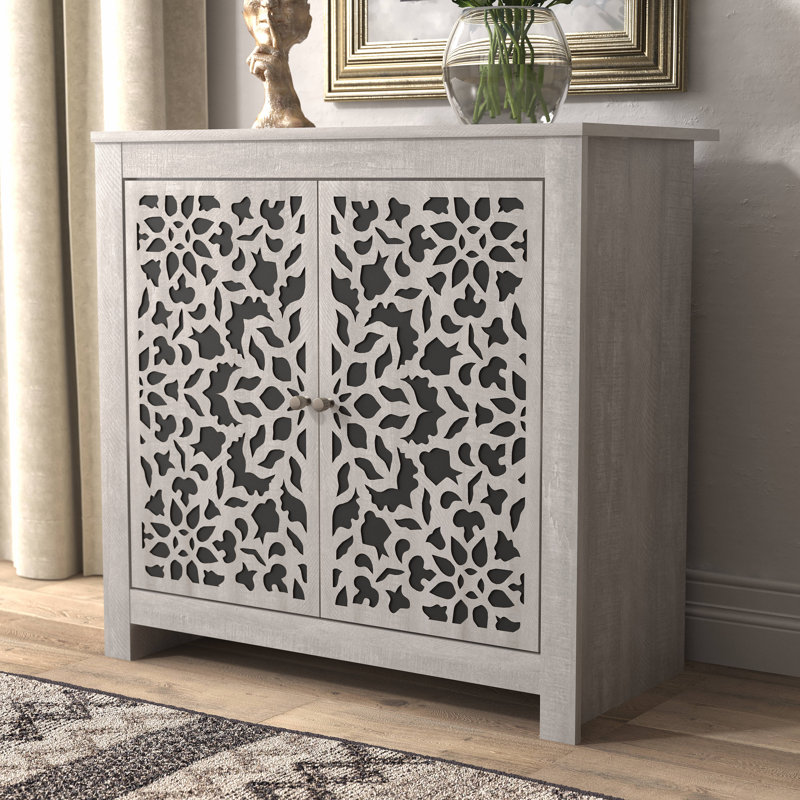 Arrastia 30.9" 2 Door Accent Cabinet, Dusty Gray Oak