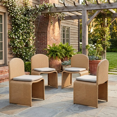 Patio Rattan Dining Chair (Set of 4)
