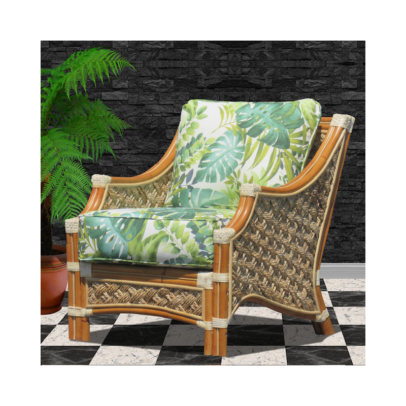 Schmitz Upholstered Armchair, Tropical Polyester