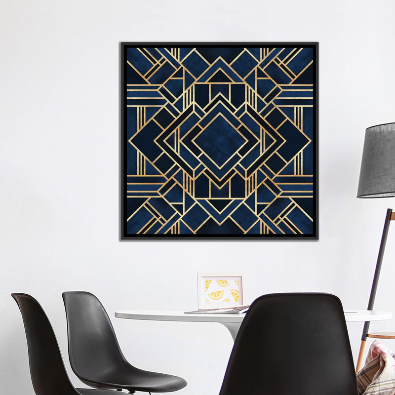 Art déco III par Elisabeth Fredriksson - Impression sur toile tendue sur châssis, H 37 po x l 37 po x P 1,5 po