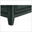 Table d'appoint, table de chevet, tiroir de rangement, bout, table d'appoint, chambre à coucher, lampe, rangement, placage bleu antique, transitionnel