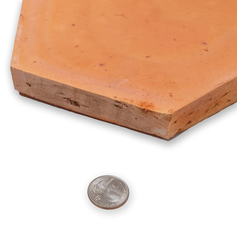 7 1/2" x 6 1/2" Hexagon Terra Cotta Wall & Floor Tile