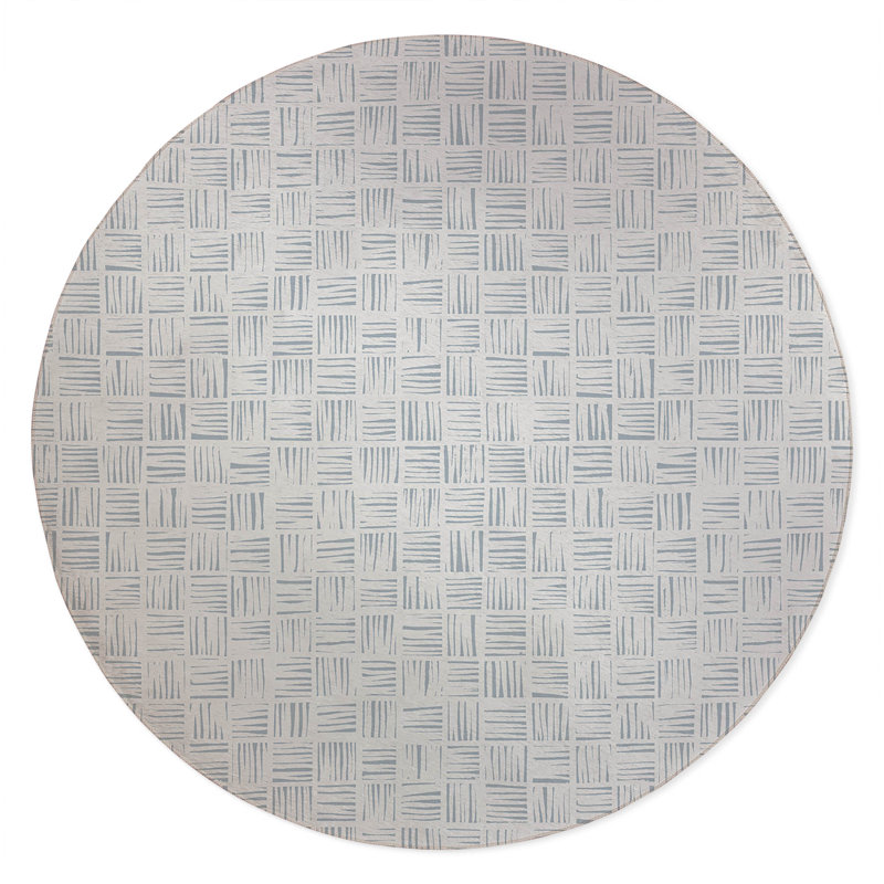 Lash Locked Non-Slip Outdoor Rug, Round 5'