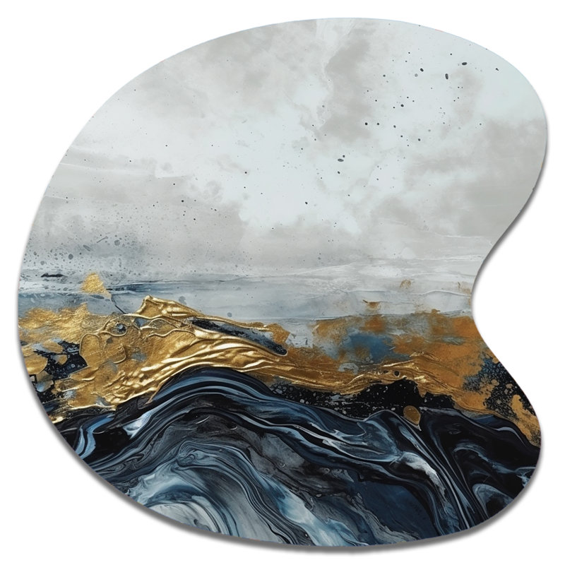 Art mural asymétrique en métal Hoskins, H 27 po x l 27 po